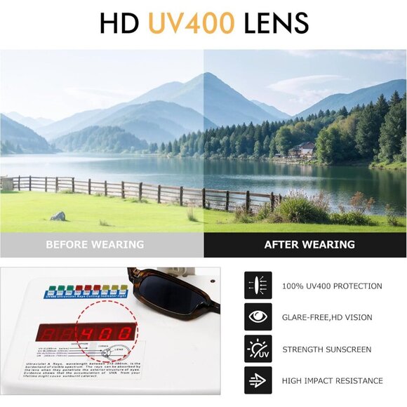 🆕Women Black Rectangle Trendy Retro Small Square Protection Shades Sunglasses - Picture 5 of 6